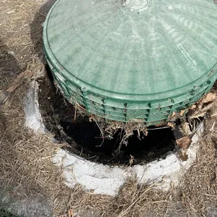The open septic well.