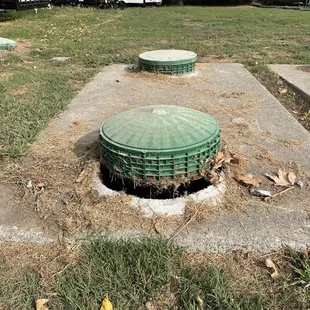 The open septic well.