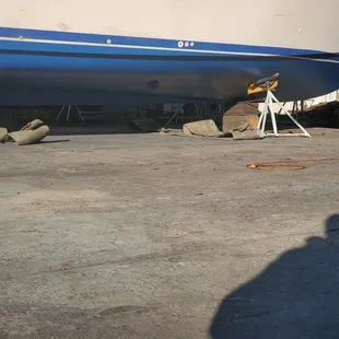 3ft gash in the fiber glass now you can't even tell looks brand new.