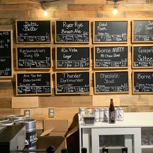 Beer menu (at the time we were there)