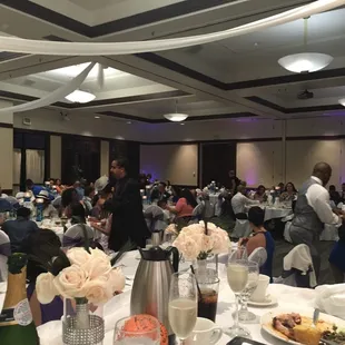 Delta Breeze Club wedding reception (utilized 3 of 4 ballrooms). Decorations by E&amp;T Decorations.