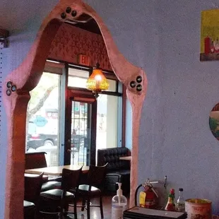 the entrance to the dining room