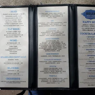 Drink menu 2