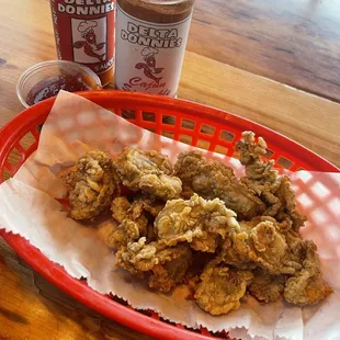 Fried oysters appetizer