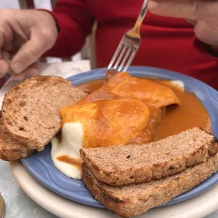 a plate of food on a table