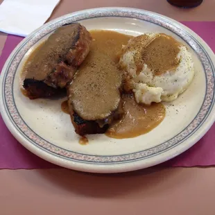 Meatloaf mashed potatoes. Actually pretty good