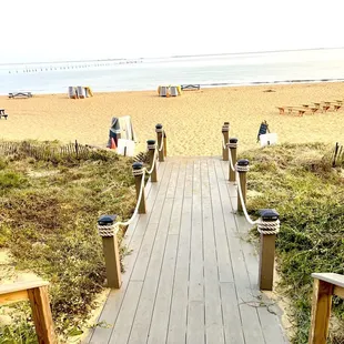 Steps to the beach from Tin Cup.