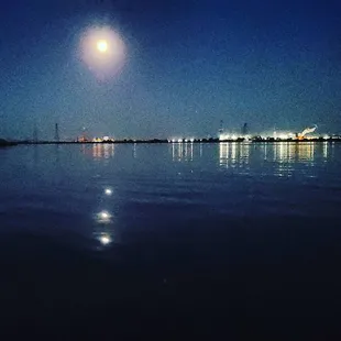 Moon rising over the Delta