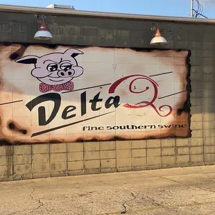 Sign on the building.