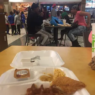 chicken wings and fried chicken, interior