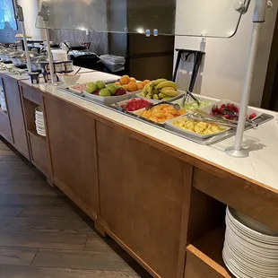 a variety of food on the counter