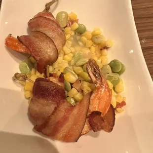Bacon wrapped shrimp