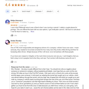 Owner threatens a reviewer!