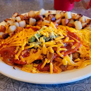 They have some big omelets here! This is their South of the Border Omelet