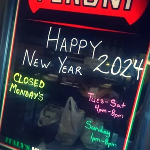 a happy new year sign
