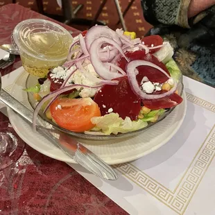 Small Greek Salad- Small but huge