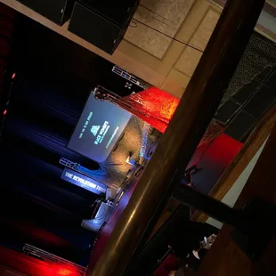 a teddy bear on stage