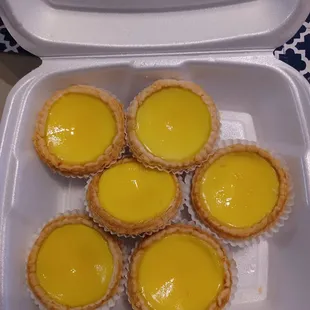 Chinese egg custards, $1.35 each.