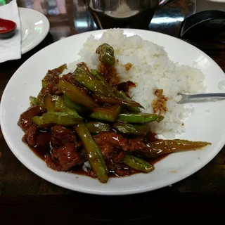 Beef with Bitter Melon over Rice