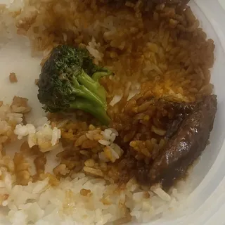 Broccoli with Beef over Rice