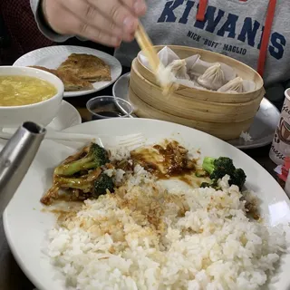 Broccoli with Chicken over Rice