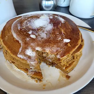 a stack of pancakes on a plate