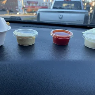 Aioli, ketchup, and Mayo