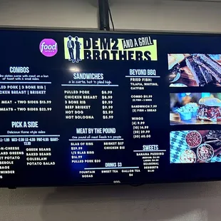 Menu board