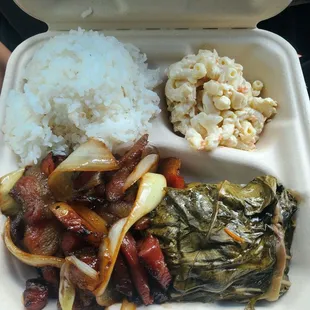 The Plate! Smoke meat and laulau