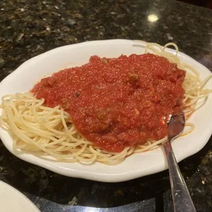 Angel hair extra sauce