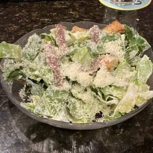 Caesar salad with anchovy