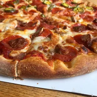 a pepperoni pizza