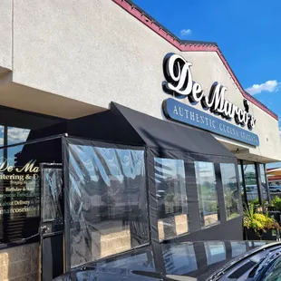 the front of the restaurant