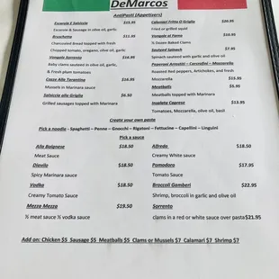 Menu - part 1