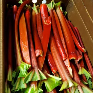 a box of rhubarans