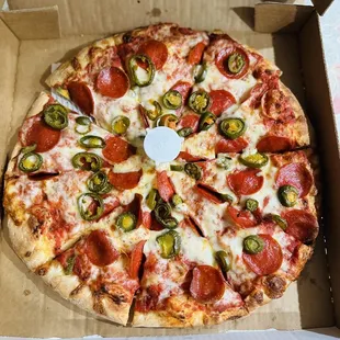 Pepperoni &amp; Jalapeño Pizza