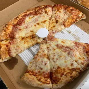 Cheese pizza, always a classic.