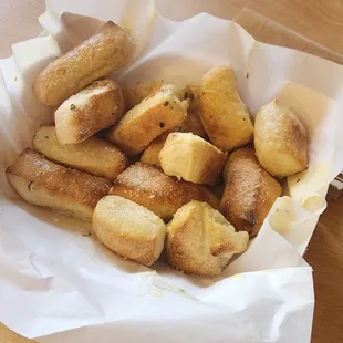 Garlic pieces, so yummy.