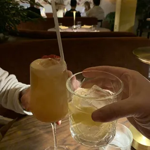 Delicious and creative cocktails (spritz and milk punch)