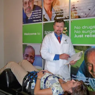 Dr DeMent helping a herniated disc patient