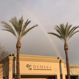 Rainbow today over Dr DeMera's office