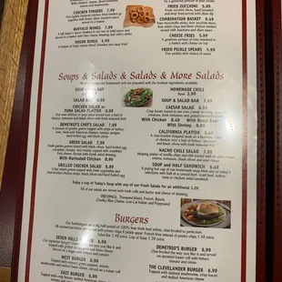 the menu