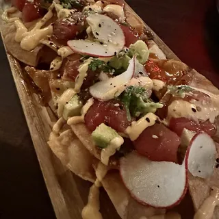 Spicy Ahi Poke Nachos*