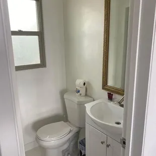 Clean remodeled bathrooms