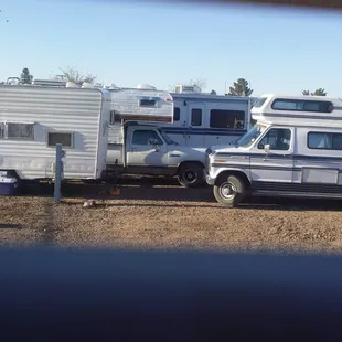 Bunch or campers (4) crammed into one site