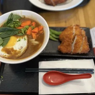 Curry Udon with Chicken Katsu