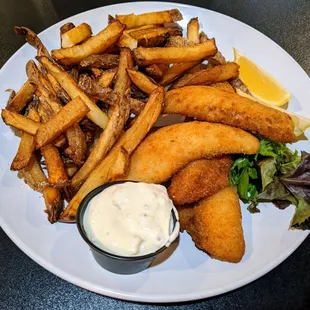 09/18/22 Fried Perch Dinner, Hand Cut French Fries, Lemon, Tartar Sauce