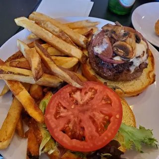 Stuffed Mushroom & Onion Burger