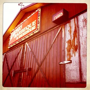 a red barn
