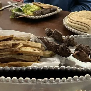 Sampler Platter, Fresh-Cut Fries Full Order, Spanakopita 2 Triangles, Pita 7in LG, etc...